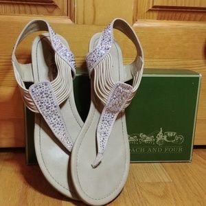 Gold sling back sandles